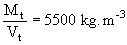 [Mt/Vt=5500 kg.m-3]